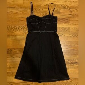 Gianni Bini Black Spaghetti Strap Sweetheart Mini Dress
